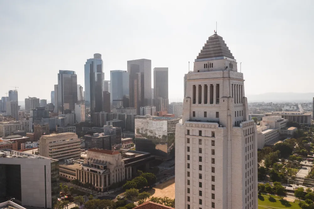 Skyline photo of Los Angeles City Hall by RDNE Stock Project