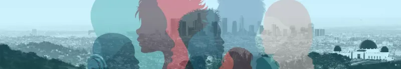 Silhouettes of a diverse group of people